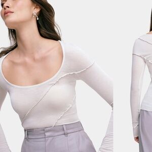 MARCELLA NYC Melody Sheer Top Mist Large NWT